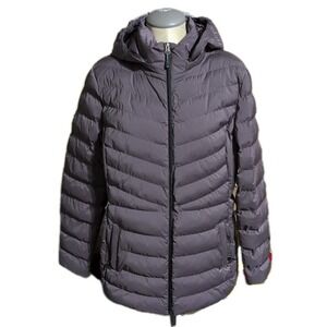 32 Degrees Purple Puffer Jacket Coat Women's XL Detachable Hood Costco Outdoor